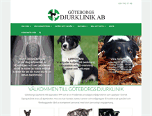 Tablet Screenshot of goteborgsdjurklinik.se